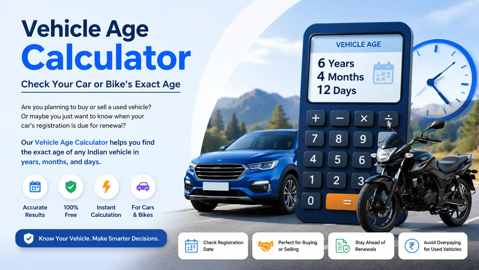 Free Vehicle Age Calculator Online
